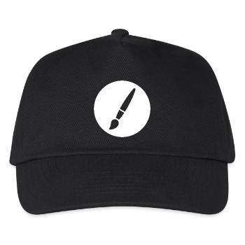 Pinsel, Malerei, Kunst Symbol - Kinder Basecap - Schwarz - Vorne