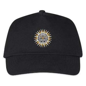 Soleil Maya Inca Or et Blanc Totem Divinité - Casquette de baseball Enfant - noir - Devant