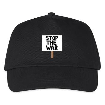 Stop the War Protest Sign - Kids’ Baseball Cap - black - Front