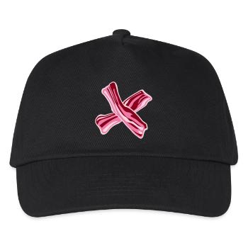 Bacon Bacon Food Funny Meat Foodie - Kids’ Baseball Cap - black - Front