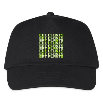 Sigle végétarien végan drôle de Eat Plants - Casquette de baseball Enfant - noir - Devant
