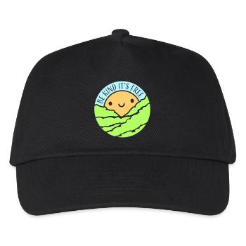 Be Kind It's Free Freundlichkeit Statement Spruch - Kinder Basecap - Schwarz - Vorne