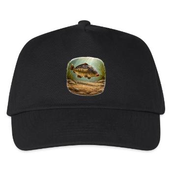Mirror Carp Underwater Fishing Design - Kids’ Baseball Cap - black - Front