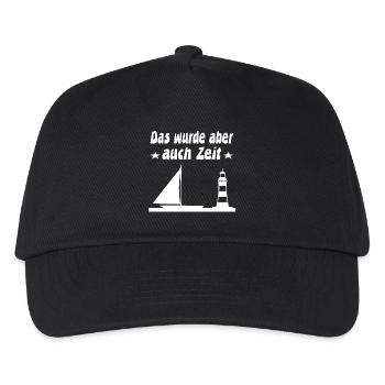 Segeln - Kinder Basecap - Schwarz - Vorne