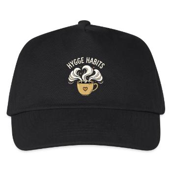 Gemütliche Gewohnheiten - Kinder Basecap - Schwarz - Vorne