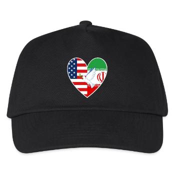 USA Iran Colombe de l’amour de la paix - Casquette de baseball Enfant - noir - Devant