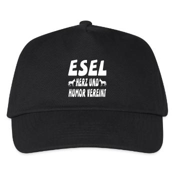 Esel - Kinder Basecap - Schwarz - Vorne