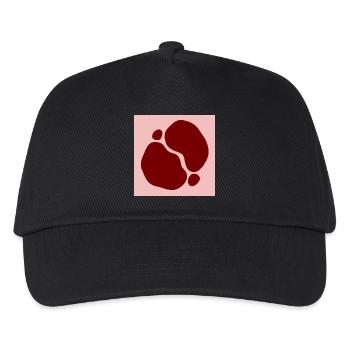 Conception des formes organiques rouges - Casquette de baseball Enfant - noir - Devant