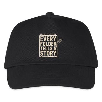 Chaque dossier raconte une histoire - Casquette de baseball Enfant - noir - Devant