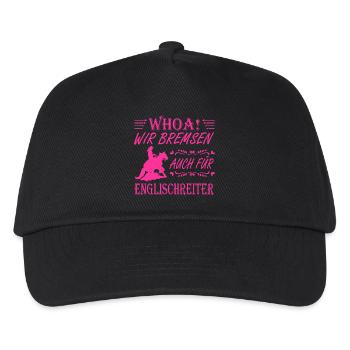 WHOA We Brake for English Riders Sliding Stop - Kids’ Baseball Cap - black - Front