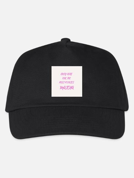 Only Here For The Matcha - Kids’ Baseball Cap - black
