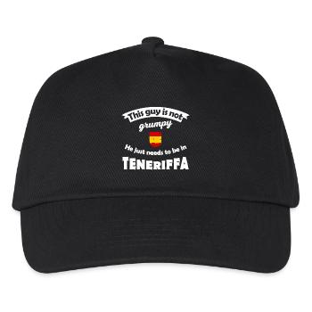 Nicht grummelig in Teneriffa - Kinder Basecap - Schwarz - Vorne