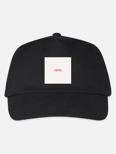 "MOOD" Graphic Tee Design - Kids’ Baseball Cap - black