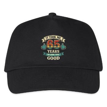 65 Jahre – Es hat 65 Jahre gedauert, bis ich so schön war - Kinder Basecap - Schwarz - Vorne