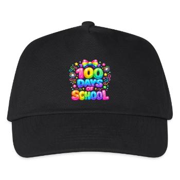 100 Tage Magische Regenbogenschule - Kinder Basecap - Schwarz - Vorne