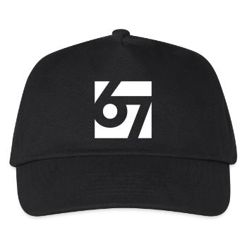 67 "six seven" block style - Kinder Basecap - Schwarz - Vorne