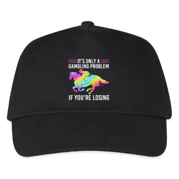 Courses de chevaux - Casquette de baseball Enfant - noir - Devant