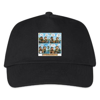 Une bande dessinée de pêche relaxante : leçon de grande prise - Casquette de baseball Enfant - noir - Devant