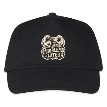Gym Insider d’abord la pompe, puis les problèmes - Casquette de baseball Enfant - noir - Devant