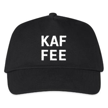 Kaffee Typografie design - Kinder Basecap - Schwarz - Vorne