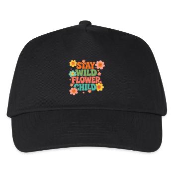 Reste l’enfant des fleurs sauvages - Casquette de baseball Enfant - noir - Devant