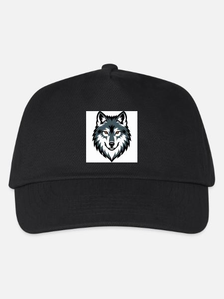 Wolf Graphic Emblem - Kinder Basecap - Schwarz