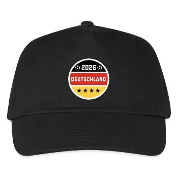 T-Shirt für einen Deutschen Fan - Kinder Basecap - Schwarz - Vorne