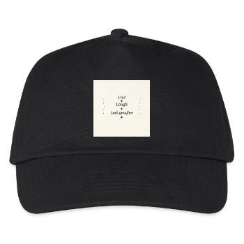 Live Laugh Lack Gesoffen - Kinder Basecap - Schwarz - Vorne