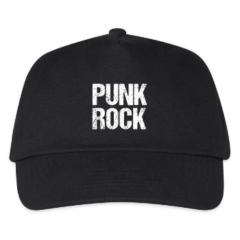 Punk Rock Distressed Typography - Kids’ Baseball Cap - black - Front