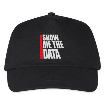 Show Me The Data Lustig Nerd Analyst Sarkastisch - Kinder Basecap - Schwarz - Vorne