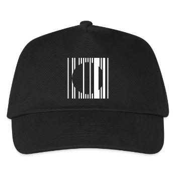 Cercle à bandes verticales - Casquette de baseball Enfant - noir - Devant
