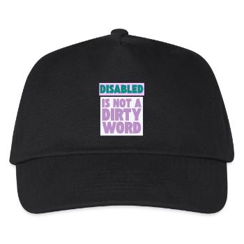 Disabled Is Not a Dirty Word - Kids’ Baseball Cap - black - Front