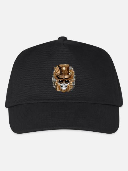 Skull Steampunk Voodoo - Kinder Basecap - Schwarz