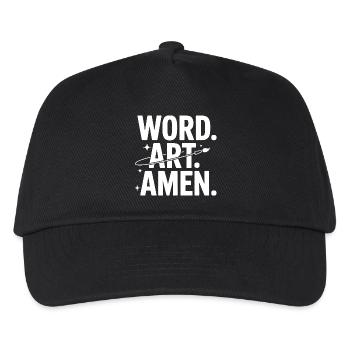Word Art Amen Brush Stroke - Kids’ Baseball Cap - black - Front