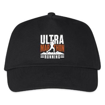 Ultra Marathon Running Runner Graphic - Kids’ Baseball Cap - black - Front