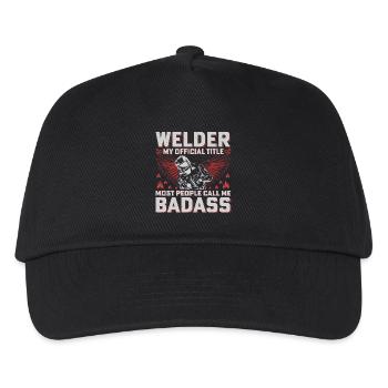 Soudeur Badass Titre officiel Artisan - Casquette de baseball Enfant - noir - Devant