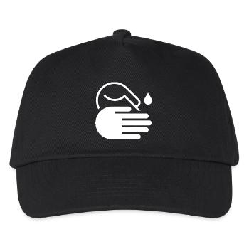 Hände waschen Icon - Kinder Basecap - Schwarz - Vorne