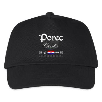 Poreč Kroatien Streetwear Reise Souvenir - Kinder Basecap - Schwarz - Vorne