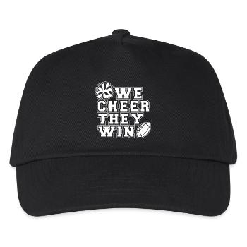 We Cheer Tey Win Cheerleader Sport Retro Stil - Kinder Basecap - Schwarz - Vorne