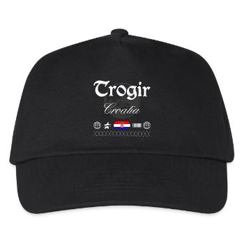 Trogir Kroatien Streetwear Reise Souvenir - Kinder Basecap - Schwarz - Vorne