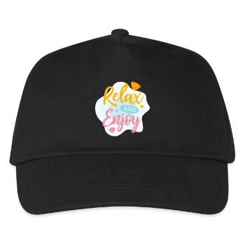 Entspann dich und genieße die Sommerferien - Kinder Basecap - Schwarz - Vorne