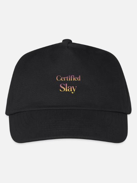 Zertifizierter Slay - Kinder Basecap - Schwarz