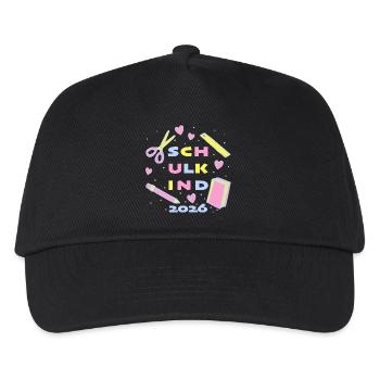 Enfant scolaire 2026 – Don d’inscription scolaire pour filles - Casquette de baseball Enfant - noir - Devant