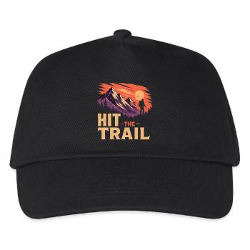 Hit the Trail - Outdoor Adventure - Kids’ Baseball Cap - black - Front