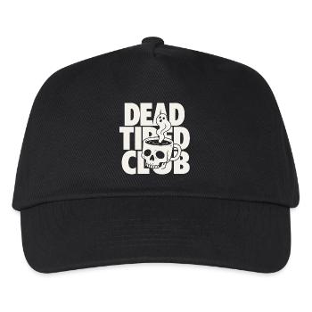 Dead Tired Horror Club Coffee Quote - Kids’ Baseball Cap - black - Front