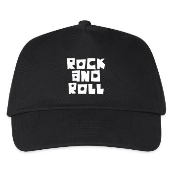 Rock and Roll Block Typography - Kids’ Baseball Cap - black - Front