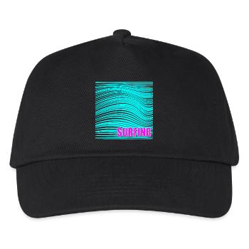 Sommer-Surfwellen - Kinder Basecap - Schwarz - Vorne