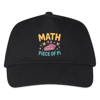 Mathe Pie – Kuchen als Pi Mathematik Witz - Kinder Basecap - Schwarz - Vorne