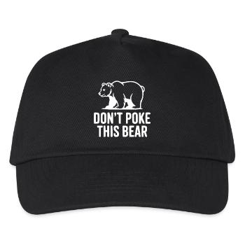 Don't Poke This Bear - Kids’ Baseball Cap - black - Front