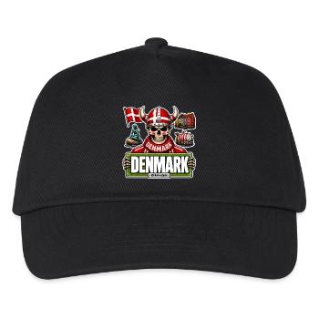 SkullCostume Édition Mondiale : Danemark - Casquette de baseball Enfant - noir - Devant
